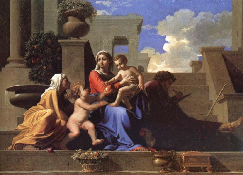 Nicolas Poussin The Saint Family on the stair France oil painting art